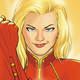 Carol suits up in the cover art for Captain Marvel #1's relaunch in 2014.